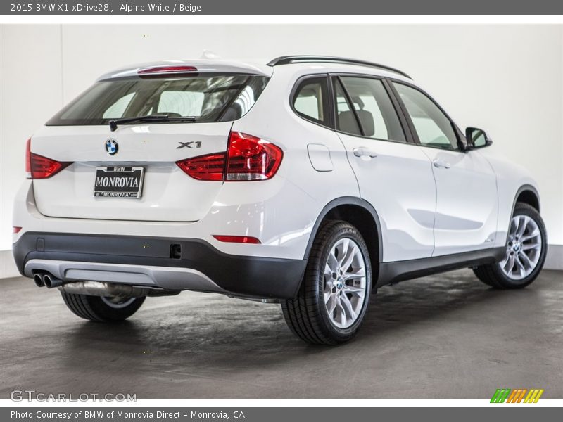 Alpine White / Beige 2015 BMW X1 xDrive28i