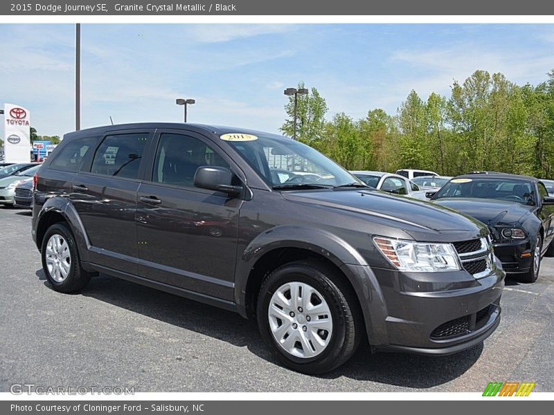 Granite Crystal Metallic / Black 2015 Dodge Journey SE