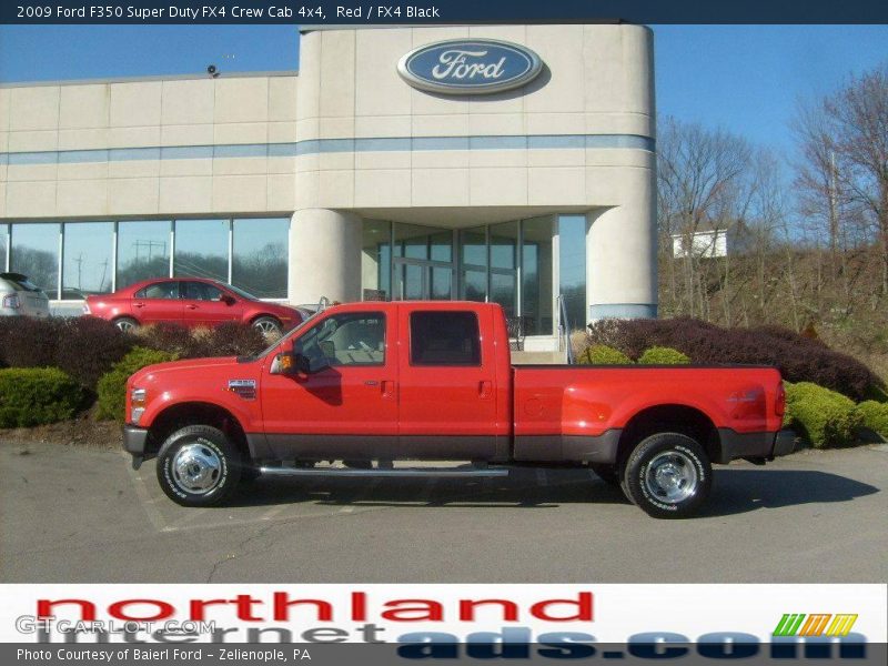 Red / FX4 Black 2009 Ford F350 Super Duty FX4 Crew Cab 4x4