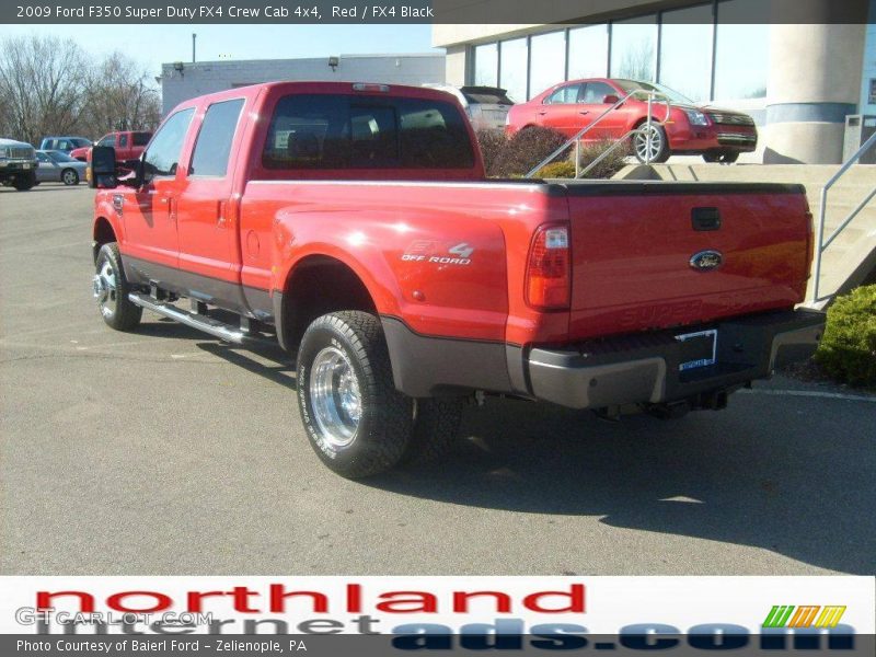 Red / FX4 Black 2009 Ford F350 Super Duty FX4 Crew Cab 4x4