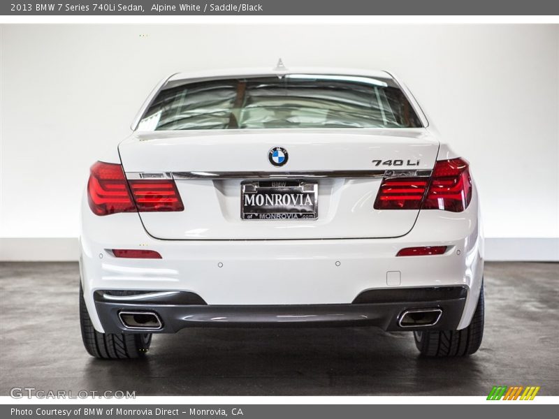 Alpine White / Saddle/Black 2013 BMW 7 Series 740Li Sedan