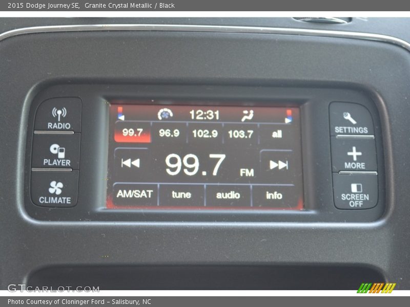 Granite Crystal Metallic / Black 2015 Dodge Journey SE