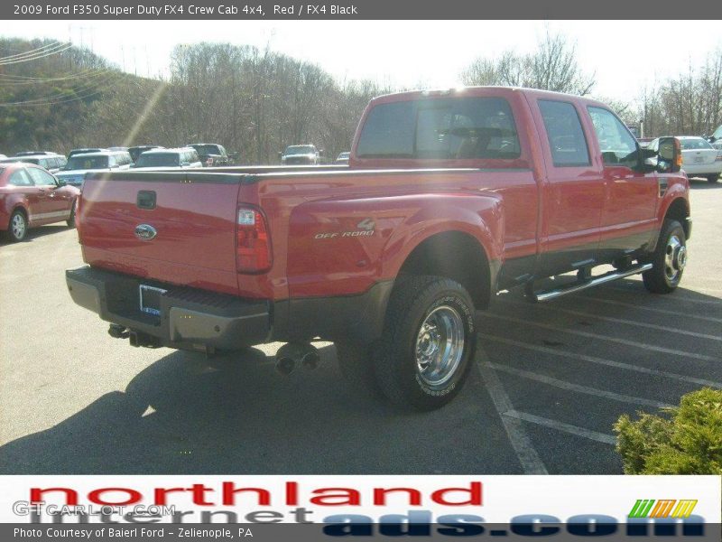 Red / FX4 Black 2009 Ford F350 Super Duty FX4 Crew Cab 4x4