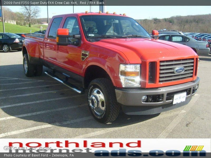 Red / FX4 Black 2009 Ford F350 Super Duty FX4 Crew Cab 4x4