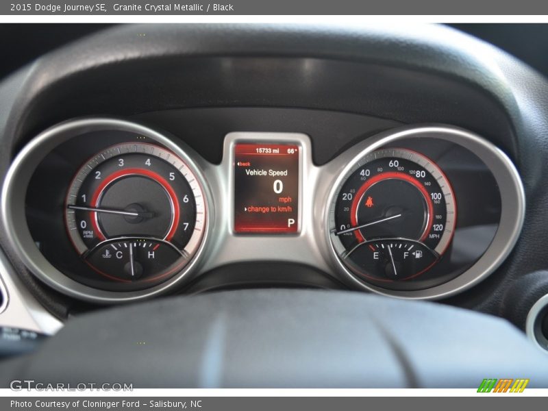 Granite Crystal Metallic / Black 2015 Dodge Journey SE