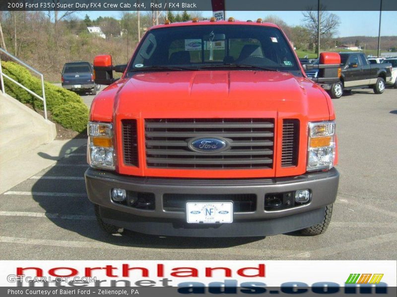 Red / FX4 Black 2009 Ford F350 Super Duty FX4 Crew Cab 4x4