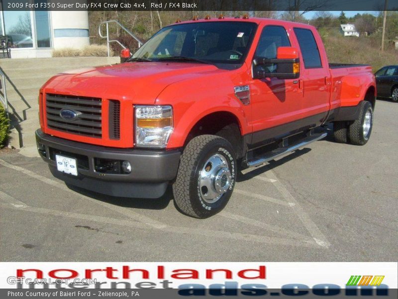 Red / FX4 Black 2009 Ford F350 Super Duty FX4 Crew Cab 4x4