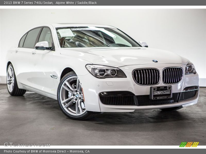 Alpine White / Saddle/Black 2013 BMW 7 Series 740Li Sedan