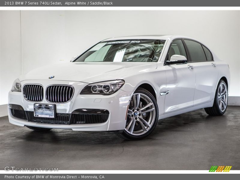 Alpine White / Saddle/Black 2013 BMW 7 Series 740Li Sedan