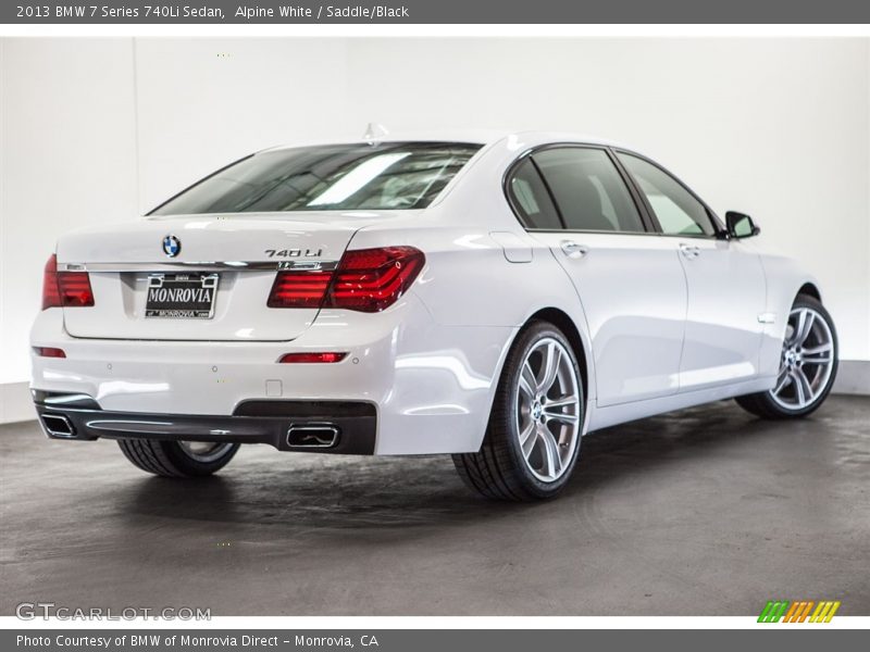 Alpine White / Saddle/Black 2013 BMW 7 Series 740Li Sedan