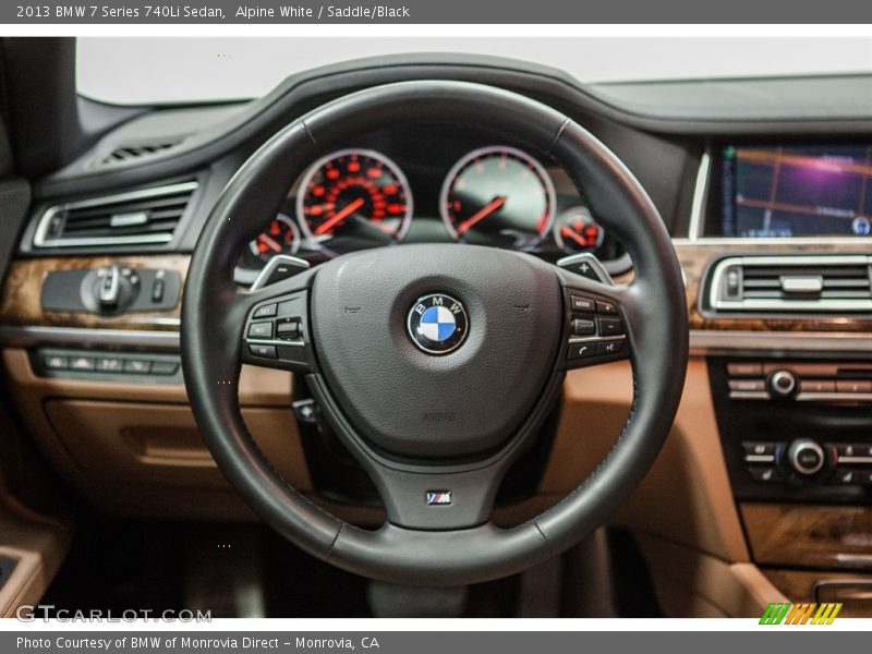 Alpine White / Saddle/Black 2013 BMW 7 Series 740Li Sedan