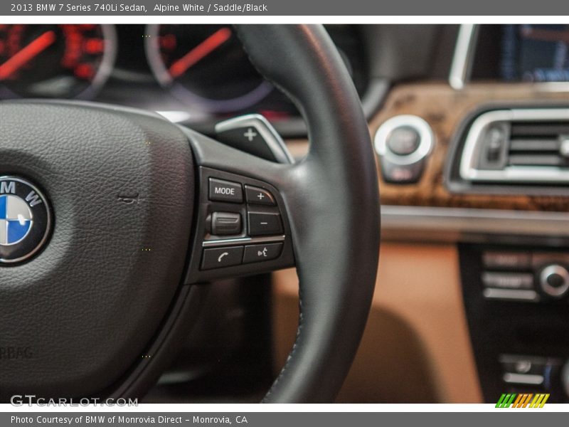 Alpine White / Saddle/Black 2013 BMW 7 Series 740Li Sedan