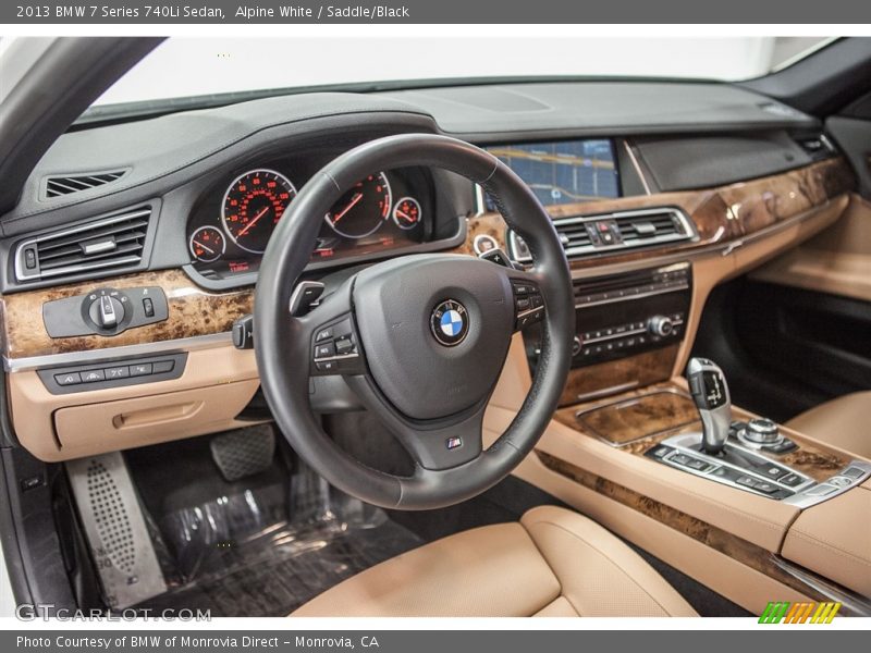 Alpine White / Saddle/Black 2013 BMW 7 Series 740Li Sedan