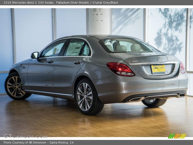 Palladium Silver Metallic / Crystal Grey/Black 2016 Mercedes-Benz C 300 Sedan