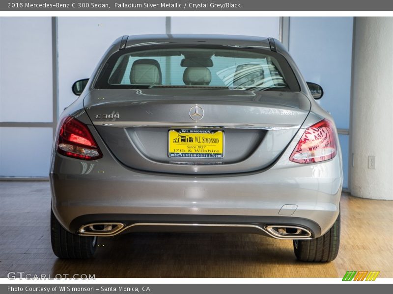 Palladium Silver Metallic / Crystal Grey/Black 2016 Mercedes-Benz C 300 Sedan