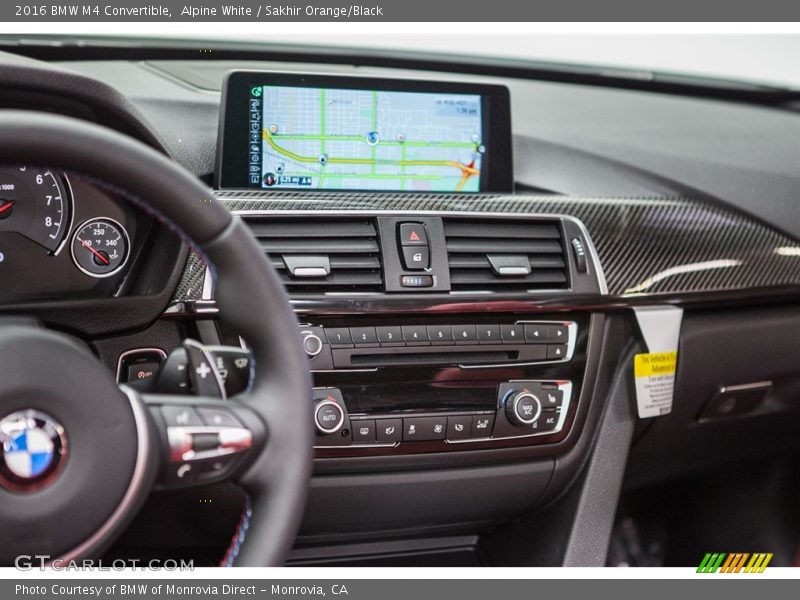 Alpine White / Sakhir Orange/Black 2016 BMW M4 Convertible