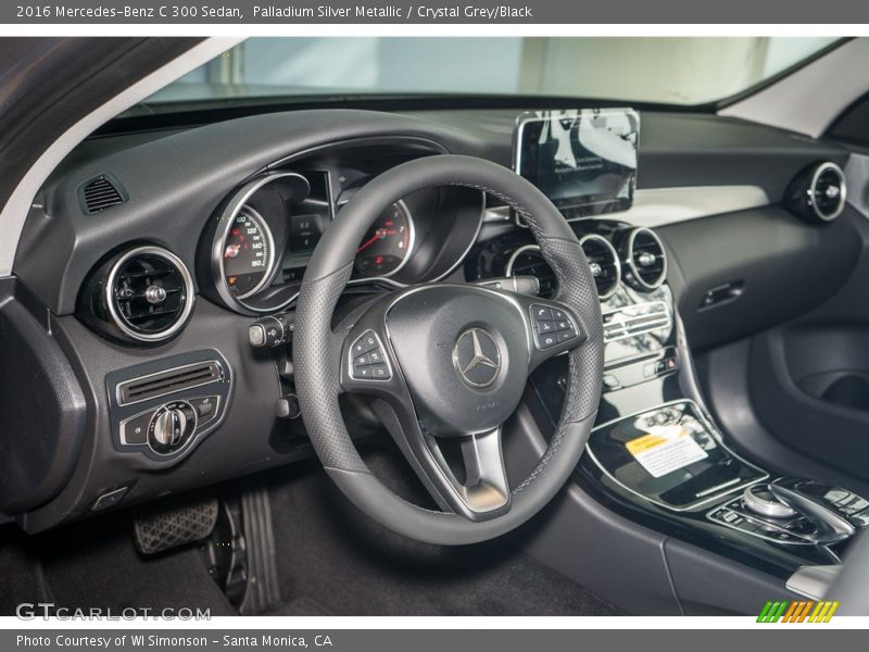 Palladium Silver Metallic / Crystal Grey/Black 2016 Mercedes-Benz C 300 Sedan