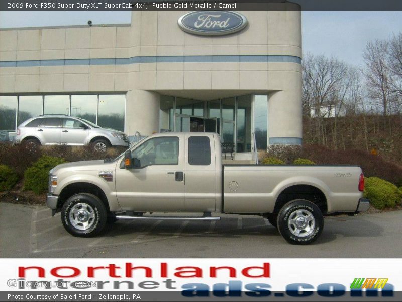 Pueblo Gold Metallic / Camel 2009 Ford F350 Super Duty XLT SuperCab 4x4