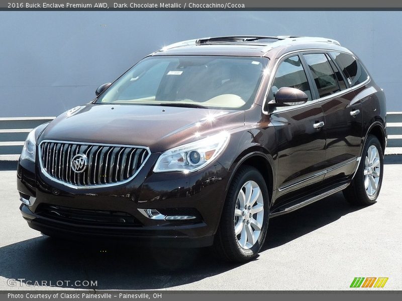 Dark Chocolate Metallic / Choccachino/Cocoa 2016 Buick Enclave Premium AWD