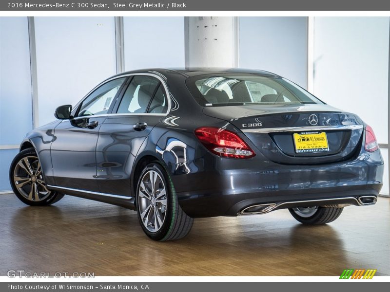 Steel Grey Metallic / Black 2016 Mercedes-Benz C 300 Sedan