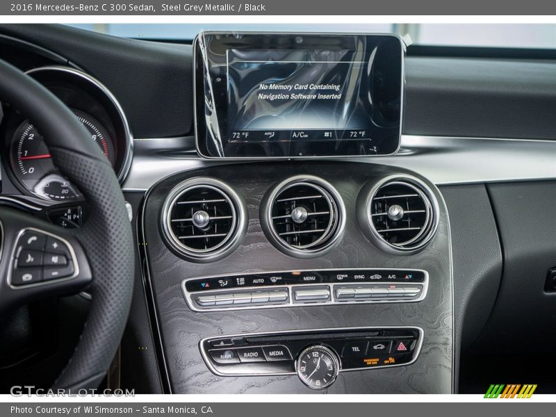 Steel Grey Metallic / Black 2016 Mercedes-Benz C 300 Sedan