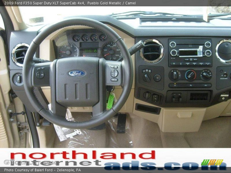 Pueblo Gold Metallic / Camel 2009 Ford F350 Super Duty XLT SuperCab 4x4