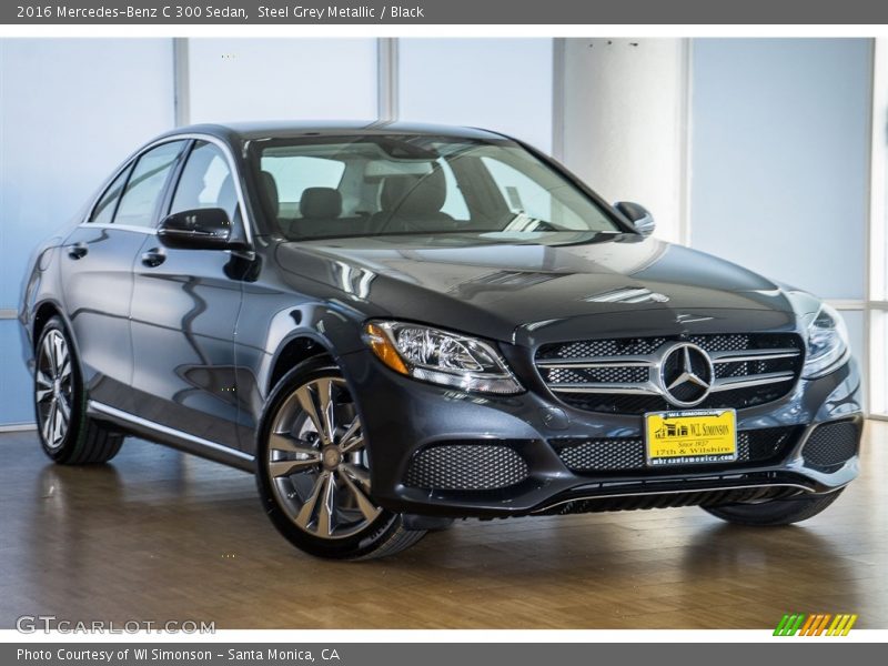 Steel Grey Metallic / Black 2016 Mercedes-Benz C 300 Sedan