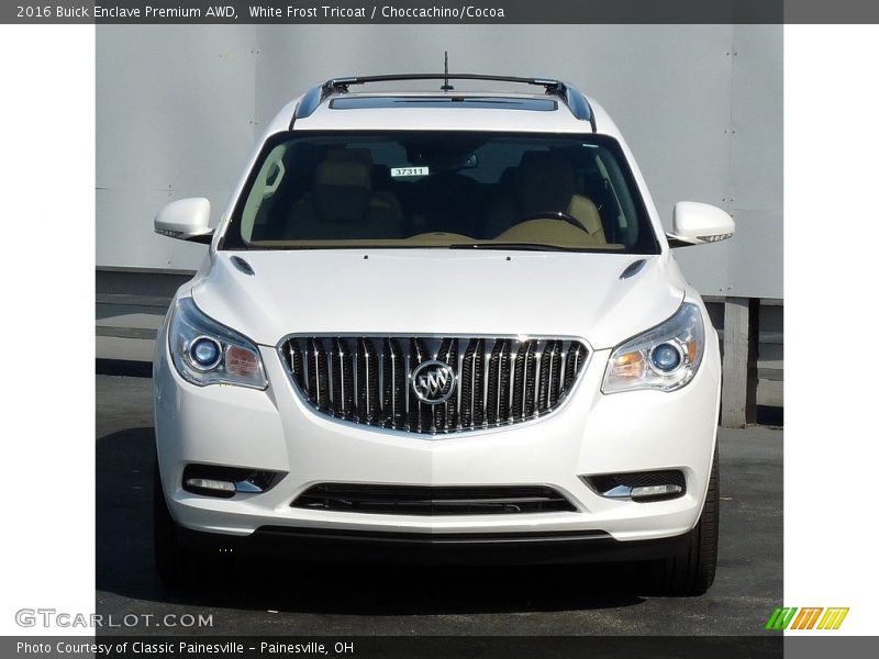 White Frost Tricoat / Choccachino/Cocoa 2016 Buick Enclave Premium AWD