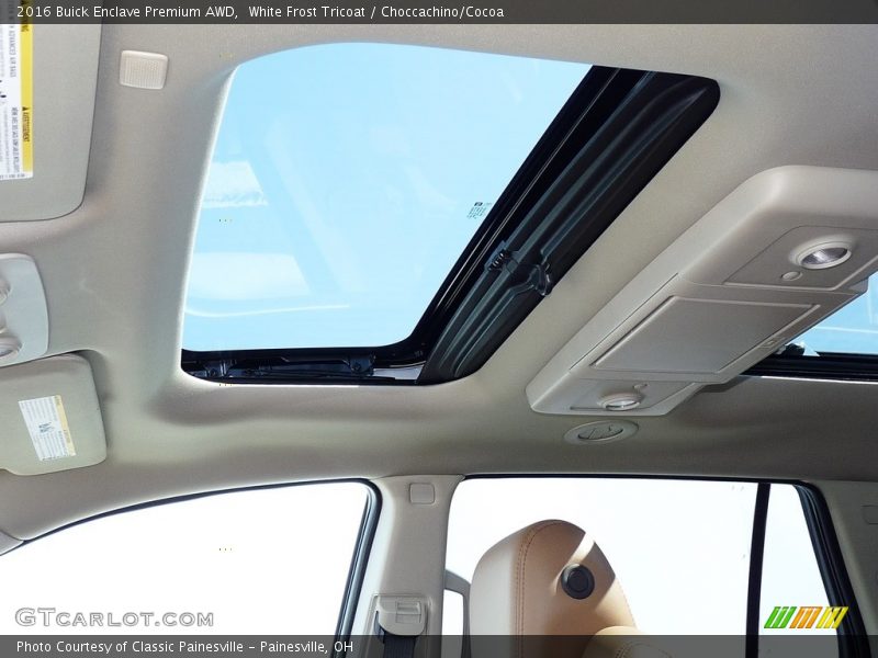 White Frost Tricoat / Choccachino/Cocoa 2016 Buick Enclave Premium AWD