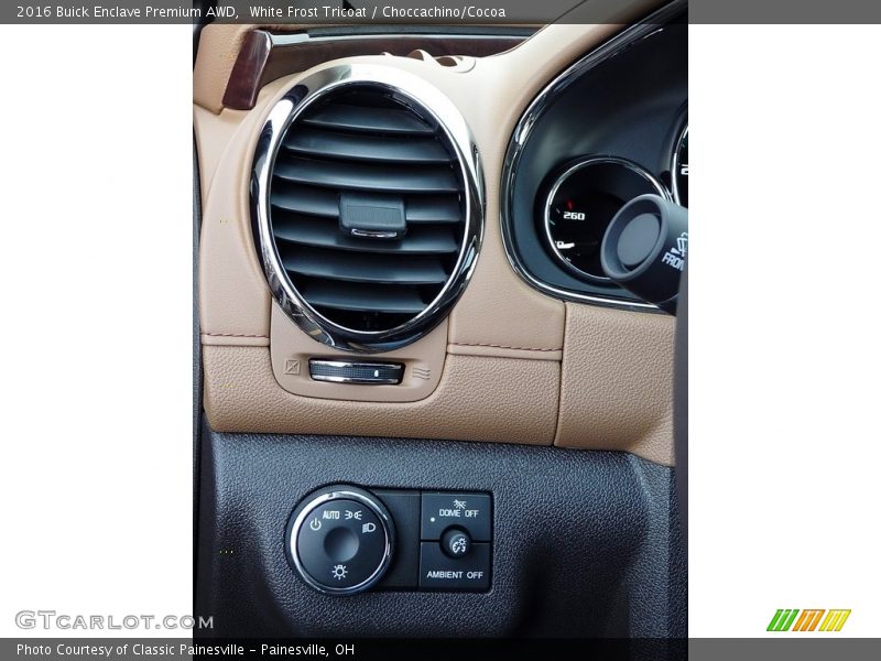 White Frost Tricoat / Choccachino/Cocoa 2016 Buick Enclave Premium AWD