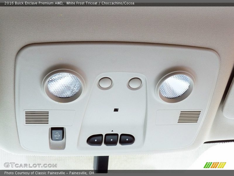 White Frost Tricoat / Choccachino/Cocoa 2016 Buick Enclave Premium AWD