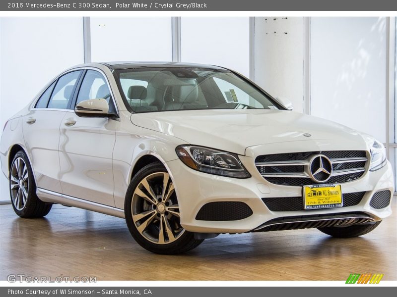 Polar White / Crystal Grey/Black 2016 Mercedes-Benz C 300 Sedan