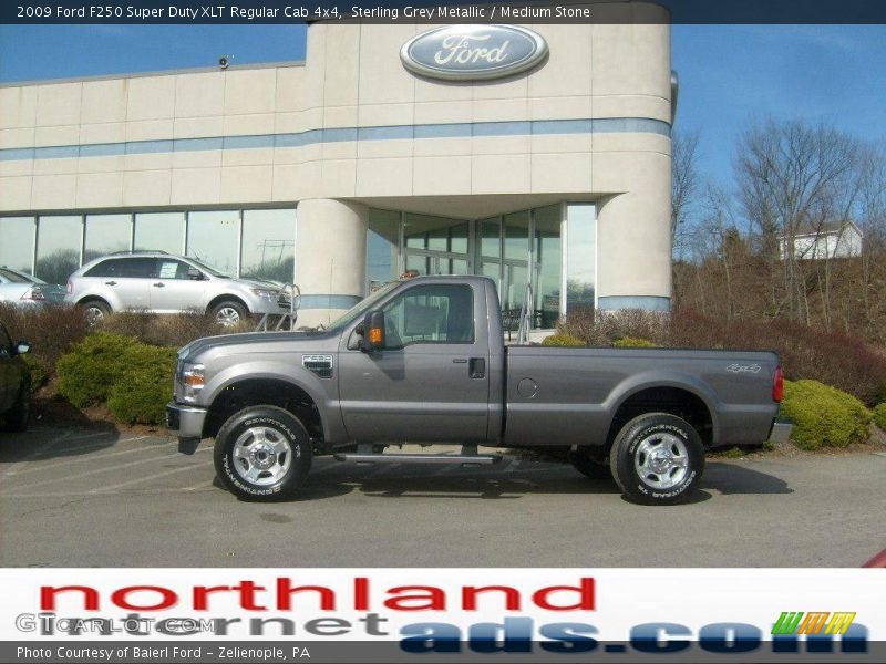 Sterling Grey Metallic / Medium Stone 2009 Ford F250 Super Duty XLT Regular Cab 4x4