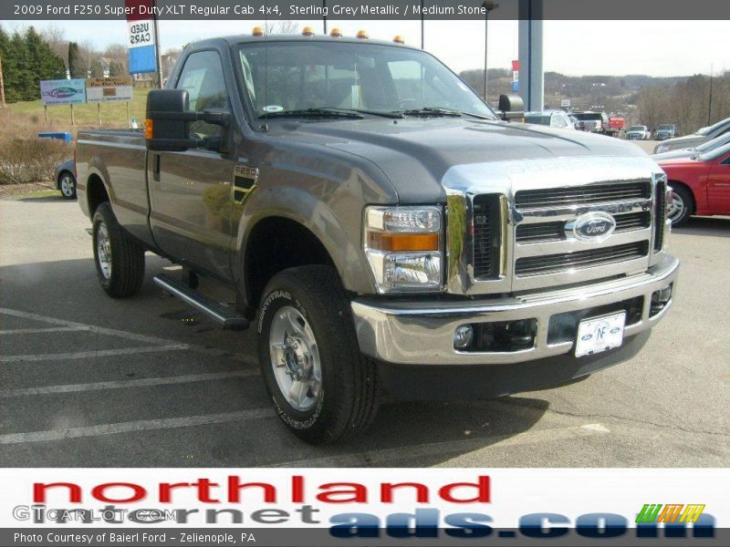 Sterling Grey Metallic / Medium Stone 2009 Ford F250 Super Duty XLT Regular Cab 4x4