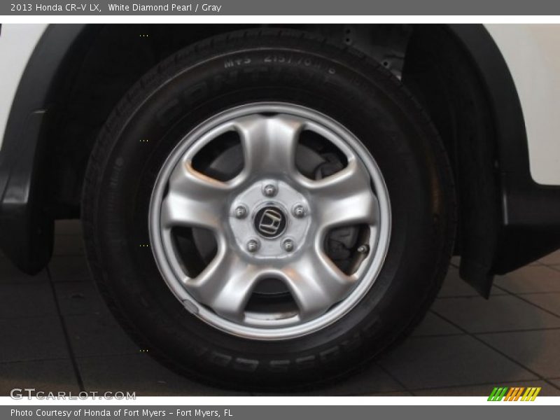 White Diamond Pearl / Gray 2013 Honda CR-V LX