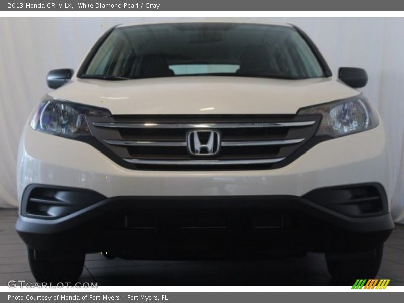 White Diamond Pearl / Gray 2013 Honda CR-V LX