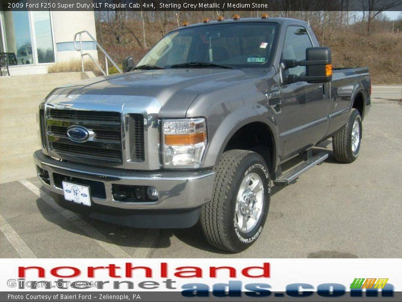 Sterling Grey Metallic / Medium Stone 2009 Ford F250 Super Duty XLT Regular Cab 4x4