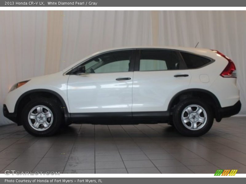 White Diamond Pearl / Gray 2013 Honda CR-V LX
