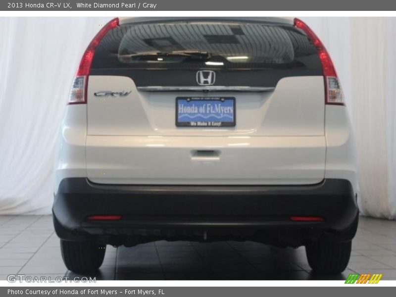 White Diamond Pearl / Gray 2013 Honda CR-V LX