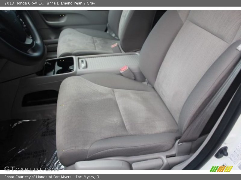 White Diamond Pearl / Gray 2013 Honda CR-V LX