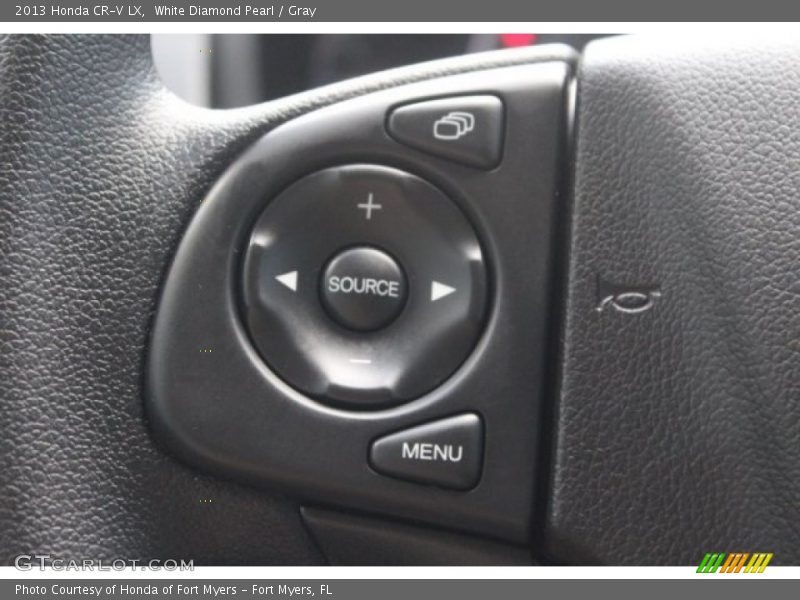White Diamond Pearl / Gray 2013 Honda CR-V LX