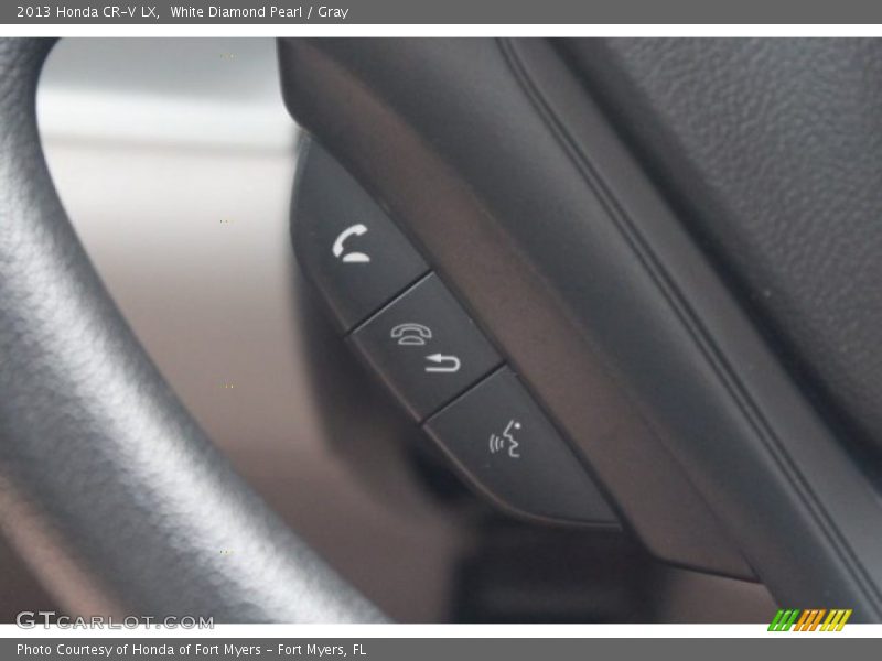 White Diamond Pearl / Gray 2013 Honda CR-V LX