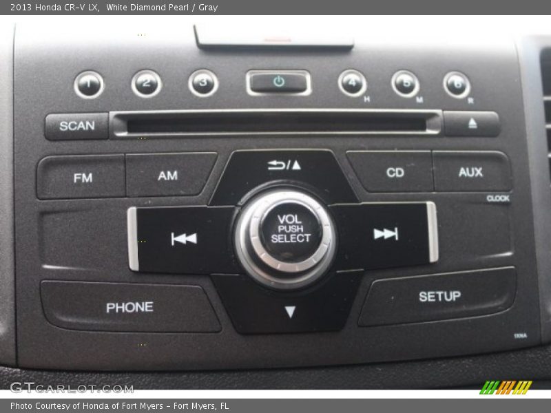 White Diamond Pearl / Gray 2013 Honda CR-V LX