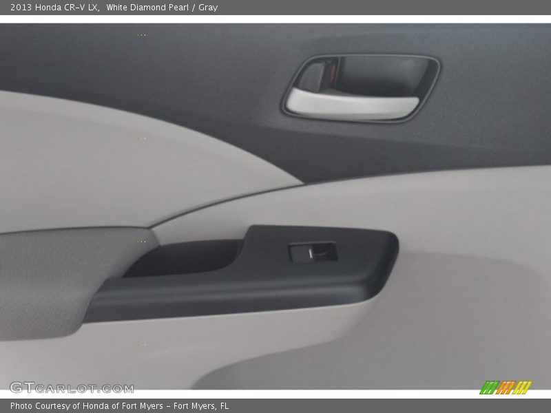 White Diamond Pearl / Gray 2013 Honda CR-V LX