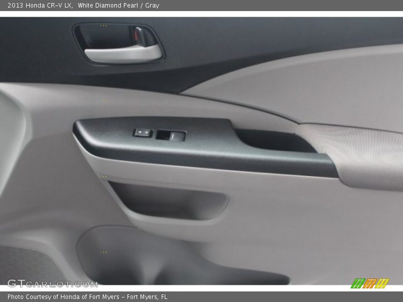 White Diamond Pearl / Gray 2013 Honda CR-V LX