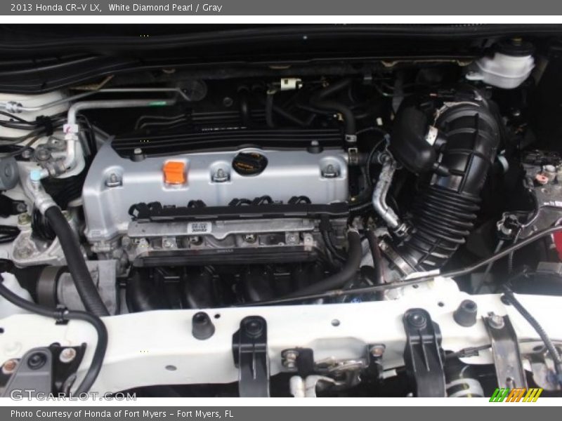 White Diamond Pearl / Gray 2013 Honda CR-V LX