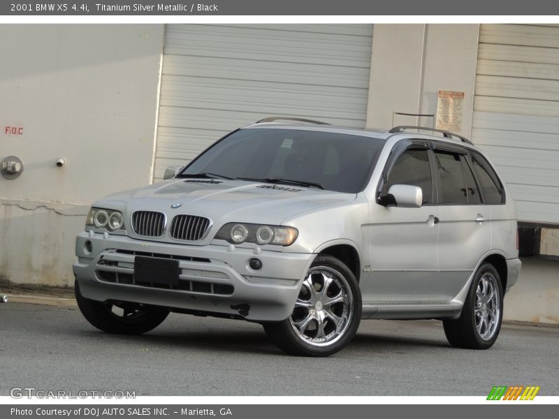 Titanium Silver Metallic / Black 2001 BMW X5 4.4i