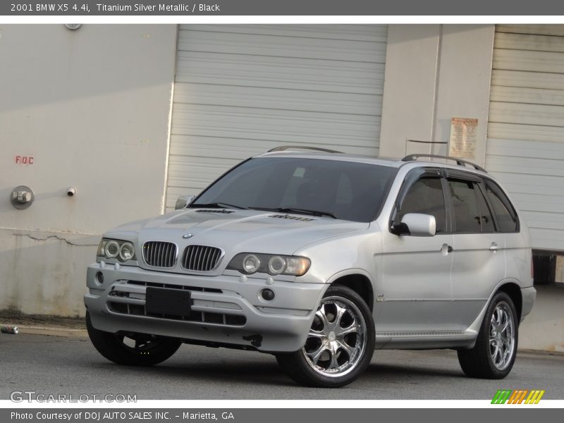 Titanium Silver Metallic / Black 2001 BMW X5 4.4i