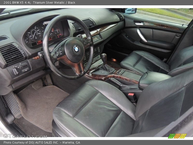 Titanium Silver Metallic / Black 2001 BMW X5 4.4i