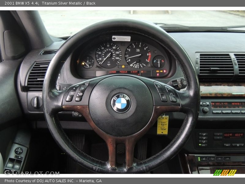 Titanium Silver Metallic / Black 2001 BMW X5 4.4i